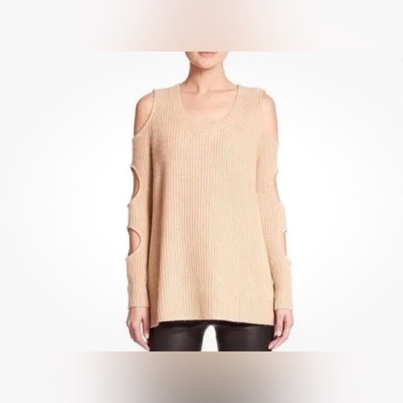 Zoe Jordan Cold Shoulder Cut Out Sweater | Size S/M | Wool & Cashmere Blend - Picture 1 of 16